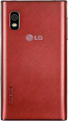 Смартфон LG E615 Red (Optimus L5 Dual) - задняя панель