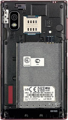 Смартфон LG E615 Red (Optimus L5 Dual) - без крышки