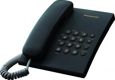 Проводной телефон Panasonic KX-TS2350  (черный) - общий вид