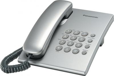 Проводной телефон Panasonic KX-TS2350  (серебристый) - общий вид