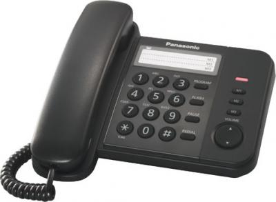 Проводной телефон Panasonic KX-TS2352 (черный) - общий вид