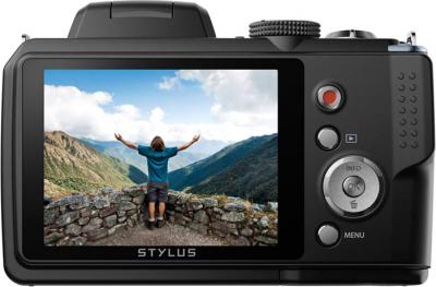 Компактный фотоаппарат Olympus SP-820UZ Black - вид сзади