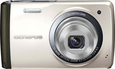Компактный фотоаппарат Olympus VH-410 (серебристый) - вид спереди