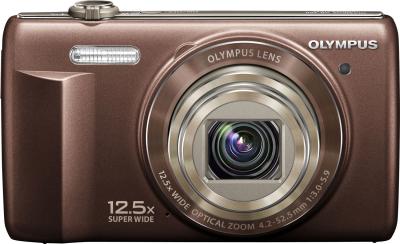 Компактный фотоаппарат Olympus VR-360 Brown - вид спереди