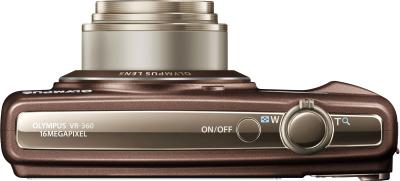 Компактный фотоаппарат Olympus VR-360 Brown - вид сверху