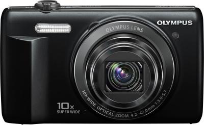 Компактный фотоаппарат Olympus VR-350 Black - вид спереди