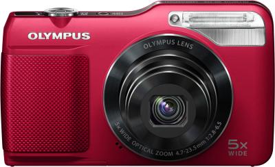 Компактный фотоаппарат Olympus VG-170 Red - вид спереди