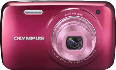 Компактный фотоаппарат Olympus VH-210 Red - вид спереди