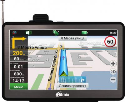GPS навигатор Ritmix RGP-786TV - вид спереди