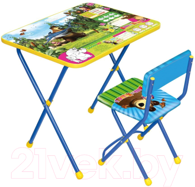 Комплект мебели с детским столом Ника КП2/5 Маша и Медведь. Ловись рыбка