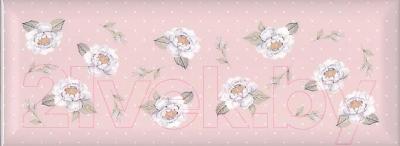 Декоративная плитка Kerama Marazzi Веджвуд Цветы Грань 15032N (400x150, розовый)