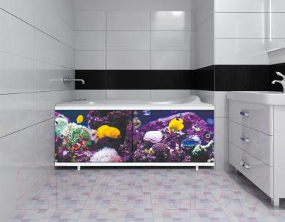 Экран для ванны МетаКам Ультра легкий Арт 1.48 (подводный мир) - вместе с ванной