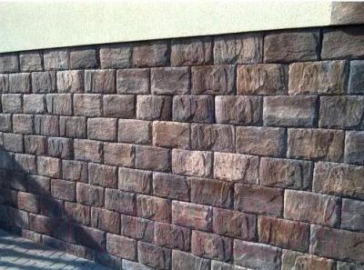 Декоративный камень бетонный Royal Legend Палаццо Питти бордово-коричневый 05-540 (340x200x12-17)