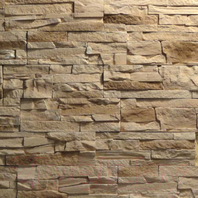 Декоративный камень бетонный Royal Legend Петра бежевый с коричневым 02-205 (297x97x15-20)