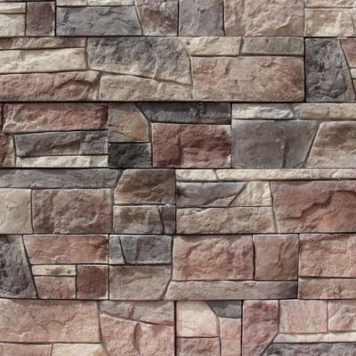 Декоративный камень бетонный Royal Legend Коста-Брава бежево-коричневый с серым 11-189 (485/290/185x97x15-20)