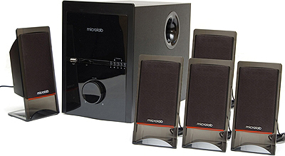 Мультимедиа акустика Microlab M 700U 5.1 (черный) - общий вид