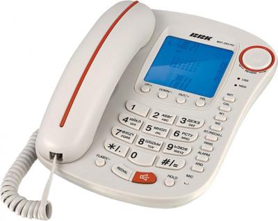 Проводной телефон BBK BKT-253 RU White-Orange - общий вид