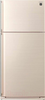 Холодильник с морозильником Sharp SJ-SC55PVBE - вид спереди