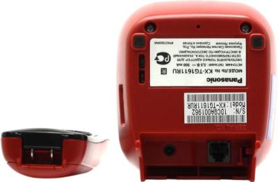 Беспроводной телефон Panasonic KX-TG1611 (красный) - вид снизу