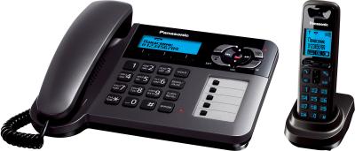 Беспроводной телефон Panasonic KX-TG6461 (титановый) - вид сбоку