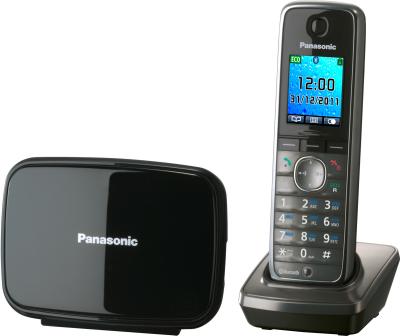 Беспроводной телефон Panasonic KX-TG8611 (серый металлик) - общий вид