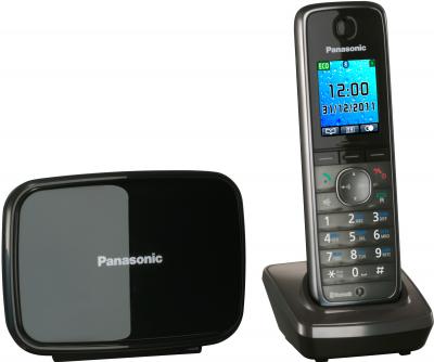 Беспроводной телефон Panasonic KX-TG8611 (серый металлик) - вид сбоку