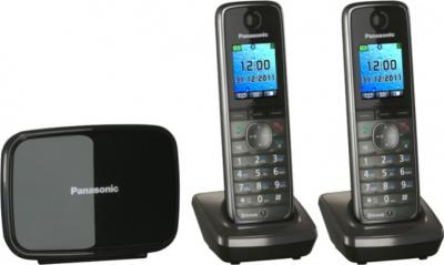 Беспроводной телефон Panasonic KX-TG8612  (Metallic Gray, KX-TG8612RUM) - вид сбоку