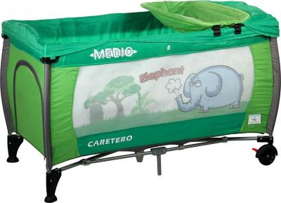 Кровать-манеж Caretero Medio Safari (Green) - общий вид