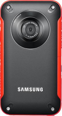 Видеокамера Samsung HMX-W300 Black-Red - вид сзади