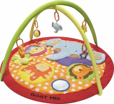 Развивающий коврик Baby Mix 3229C круглый (зоопарк) - общий вид