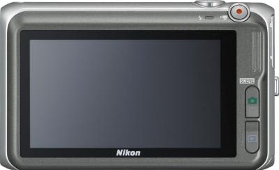 Компактный фотоаппарат Nikon Coolpix S6400 Silver - вид сзади