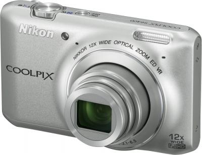 Компактный фотоаппарат Nikon Coolpix S6400 Silver - общий вид