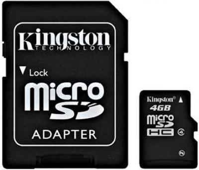 Карта памяти Kingston microSDHC 4 Gb (SDC4/4GB) - общий вид