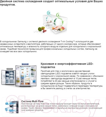 Холодильник с морозильником Samsung RSH5SBPN1