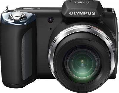 Компактный фотоаппарат Olympus SP-620UZ Black (с microSDHC 4Gb) - вид спереди