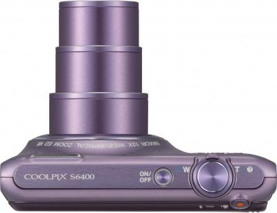 Компактный фотоаппарат Nikon Coolpix S6400 (Purple) - вид сверху