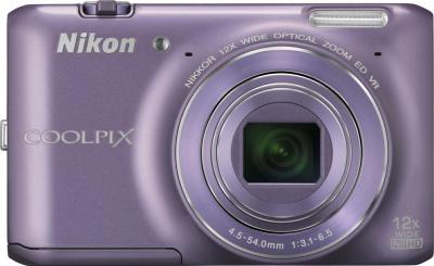 Компактный фотоаппарат Nikon Coolpix S6400 (Purple) - вид спереди