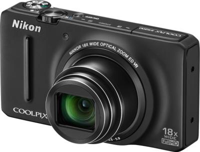 Компактный фотоаппарат Nikon Coolpix S9200 (Black) - общий вид