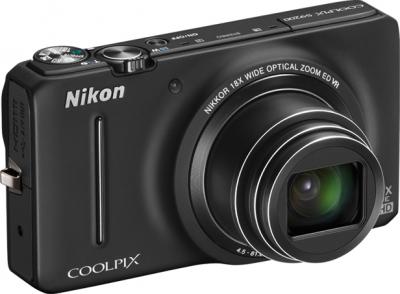 Компактный фотоаппарат Nikon Coolpix S9200 (Black) - общий вид