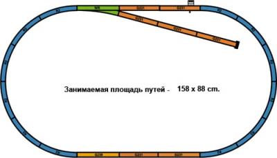 Железная дорога игрушечная Piko Грузовой дизельный поезд (57151) - схема путей