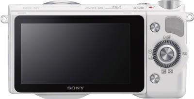 Беззеркальный фотоаппарат Sony Alpha NEX-5RK (White) - вид сзади