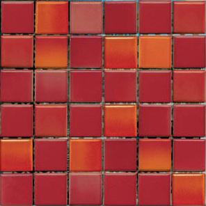 Мозаика VitrA Colorline Mix 7 Красный (300x300, M5x5)