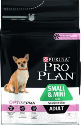 Сухой корм для собак Pro Plan Adult OptiDerma Small & Mini с лососем и рисом (7кг)