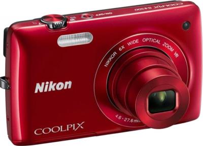 Компактный фотоаппарат Nikon Coolpix S3300 Kit (Red) - общий вид