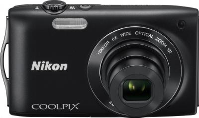 Компактный фотоаппарат Nikon Coolpix S3300 Kit (Black) - общий вид