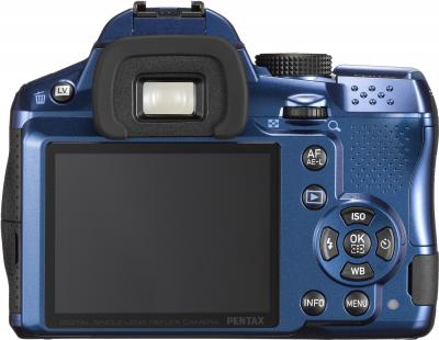 Зеркальный фотоаппарат Pentax K-30 Body (Blue) - вид сзади