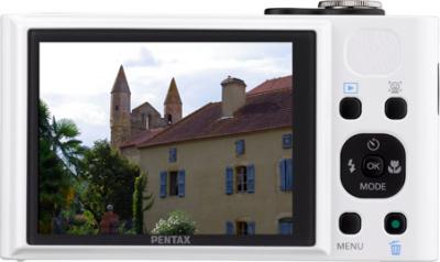 Компактный фотоаппарат Pentax Optio RZ18 (White) - вид сзади