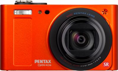 Компактный фотоаппарат Pentax Optio RZ18 (Orange Metallic) - вид спереди