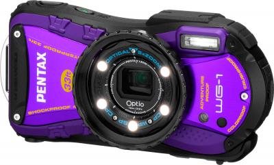 Компактный фотоаппарат Pentax Optio WG-1 (Purple) - вид спереди
