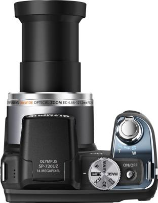 Компактный фотоаппарат Olympus SP-720UZ (Black) - вид сверху